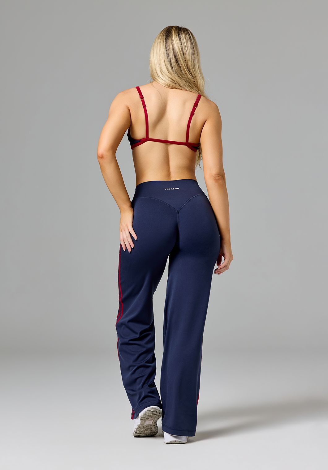 Reluna™ Double Stripe Sculptseam® Mid-Rise Straight Leg Pant Short Nightshade