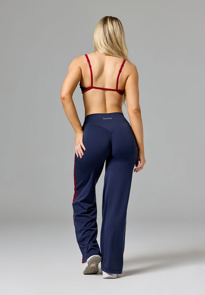 Reluna™ Double Stripe Sculptseam® Mid-Rise Straight Leg Pant Short Nightshade