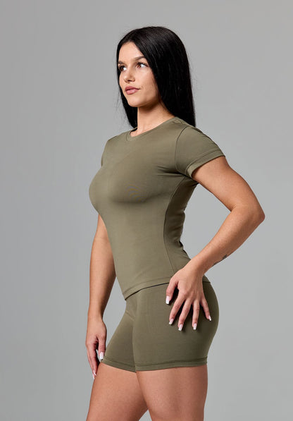 Reluna™ Full Length Short Sleeve Top Everglades