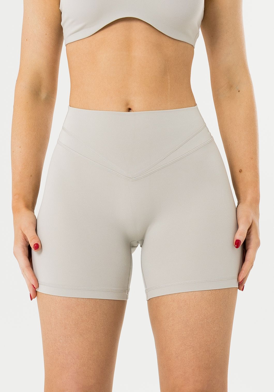 Reluna™ Icon High-Rise Sculptseam® Plus Short 5” Pearl Grey