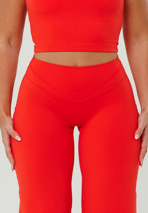 Reluna™ Icon High-Rise Sculptseam® Plus Straight Leg Pant Short- Strawberry