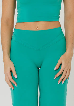 Reluna™ Icon High-Rise Sculptseam® Plus Straight Leg Pant Regular- Dark Mint