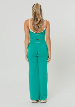 Reluna™ Icon High-Rise Sculptseam® Plus Straight Leg Pant Regular- Dark Mint