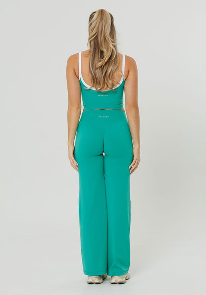 Reluna™ Icon High-Rise Sculptseam® Plus Straight Leg Pant Regular- Dark Mint
