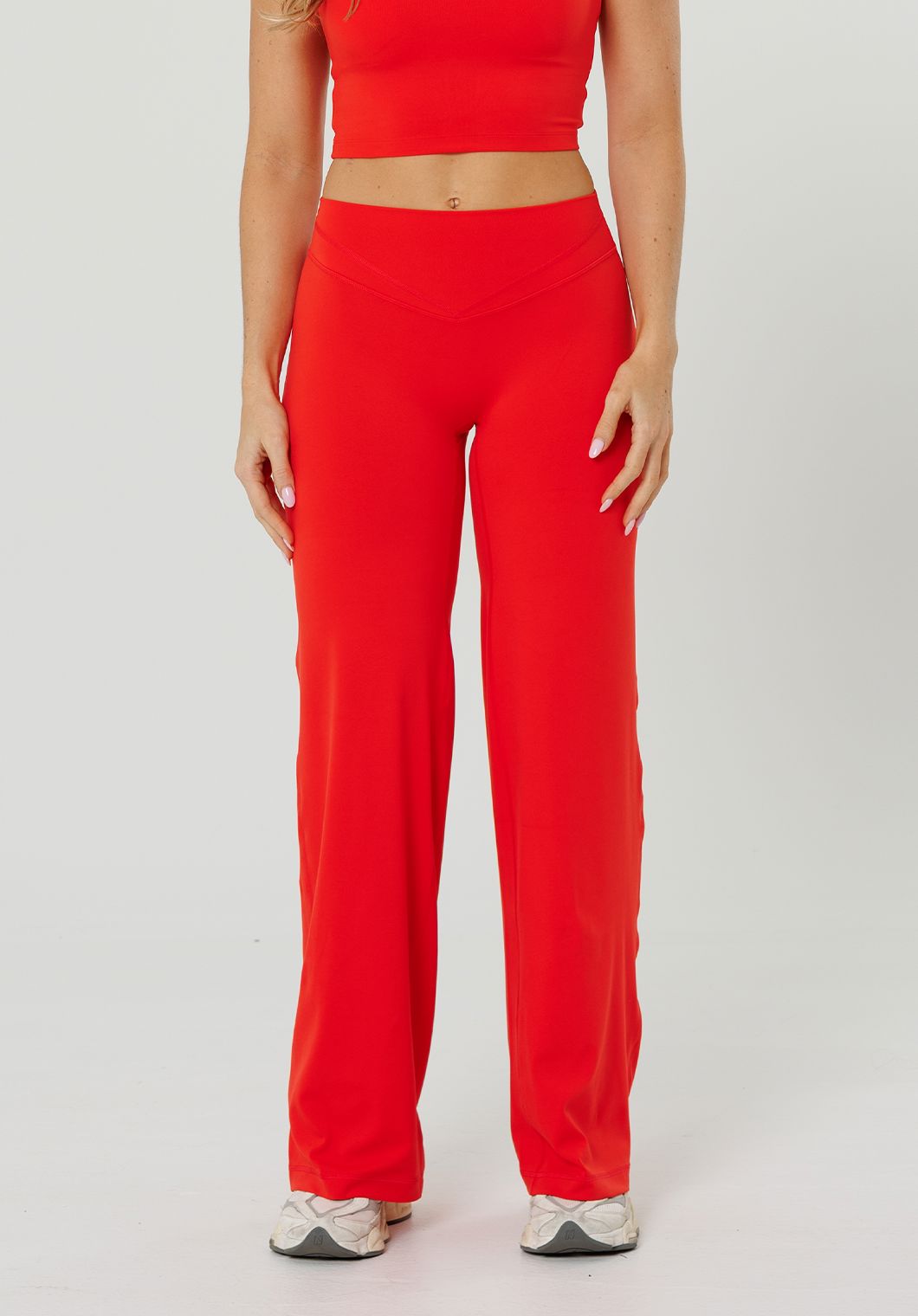 Reluna™ Icon High-Rise Sculptseam® Plus Straight Leg Pant Regular- Strawberry