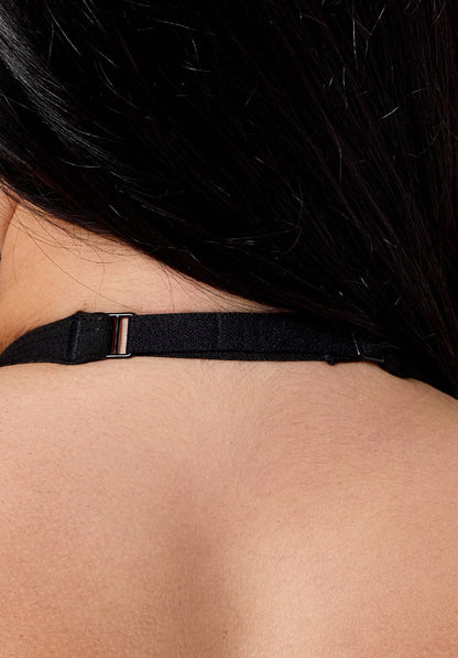 Reluna™ Monochrome Double-Layer Sports Bra Black