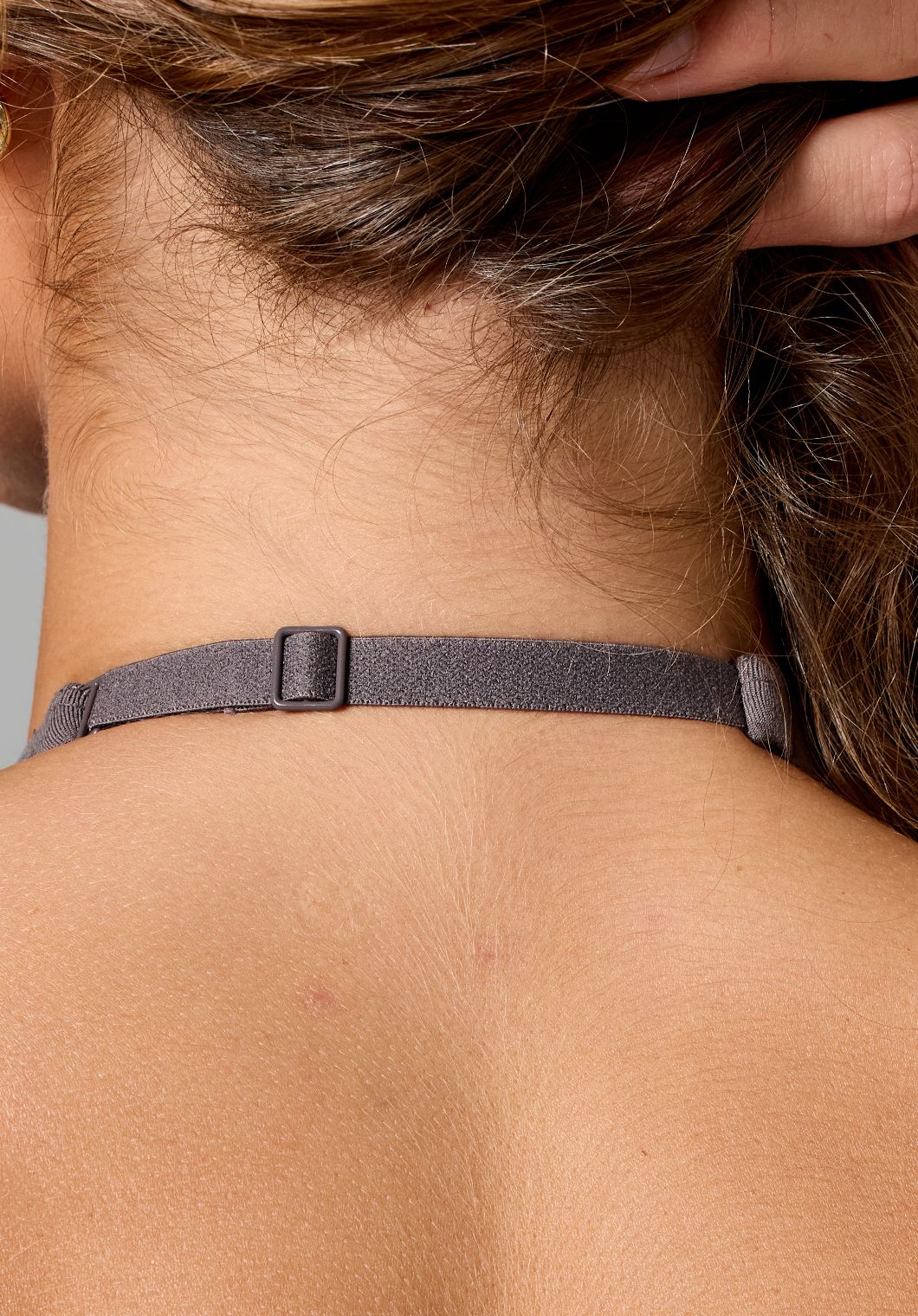 Reluna™ Monochrome Double-Layer Sports Bra Cement