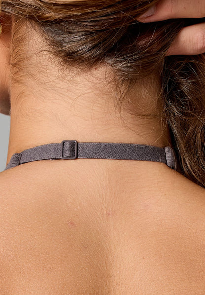 Reluna™ Monochrome Double-Layer Sports Bra Cement