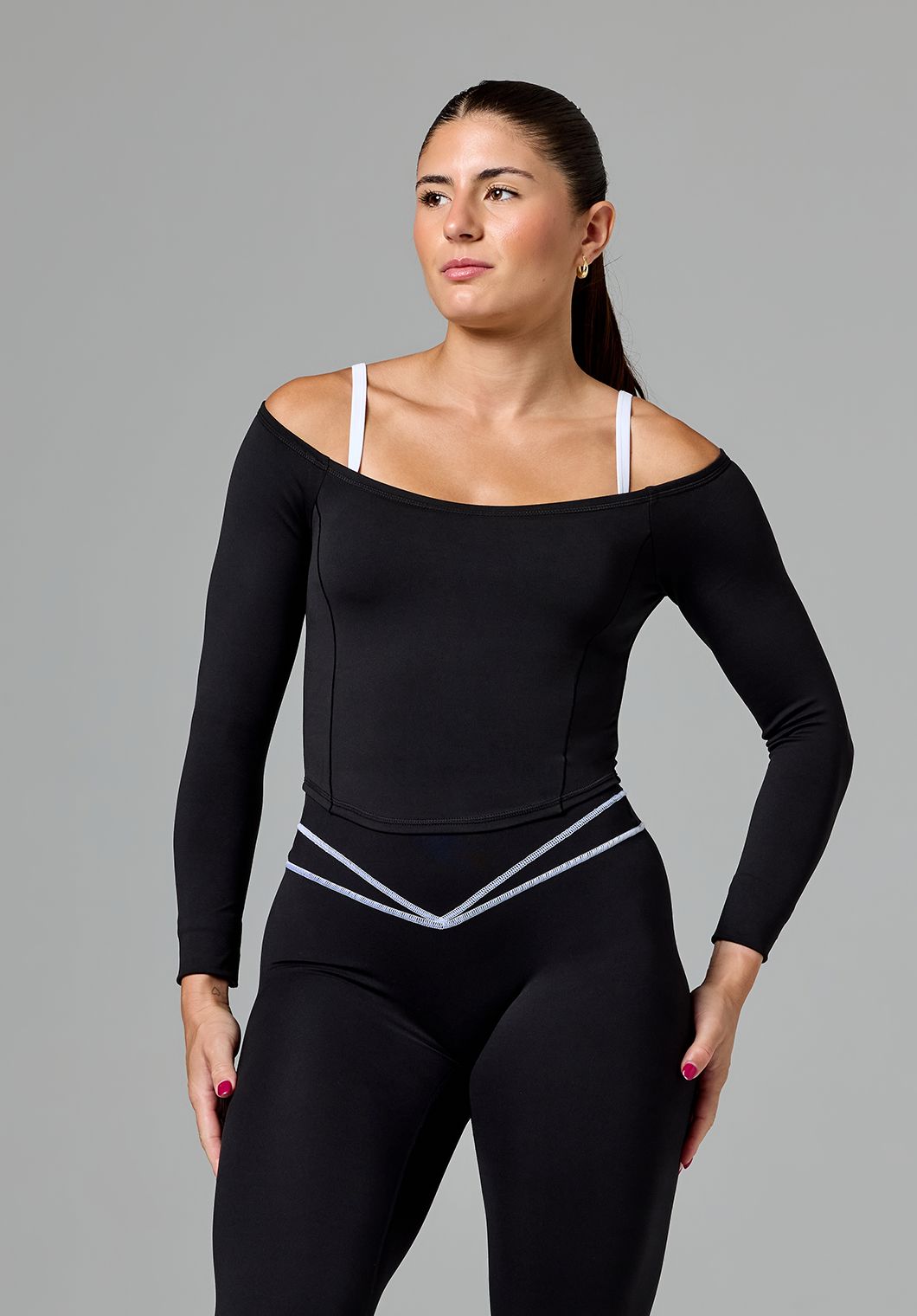 Reluna™ Off Shoulder Top Black
