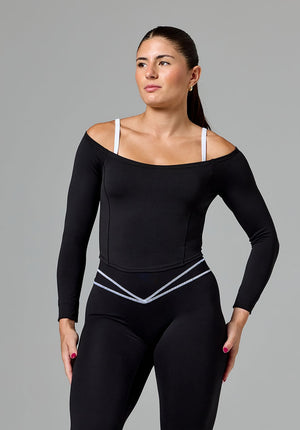 Reluna™ Off Shoulder Top Black