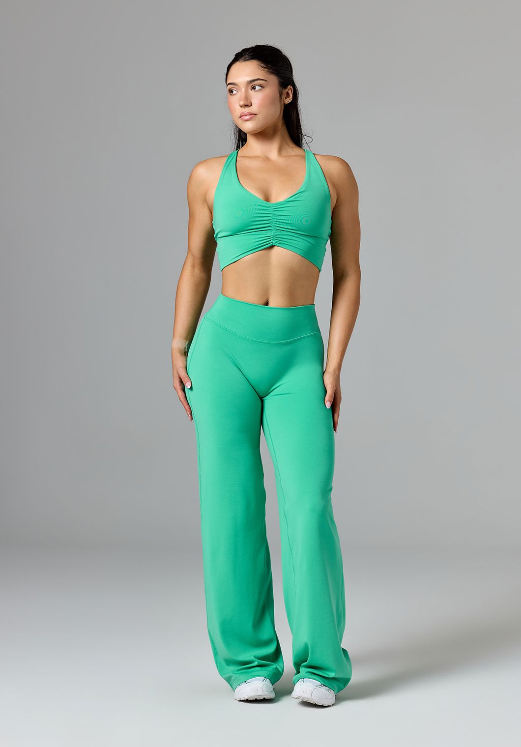 Reluna™ Original Sculptseam® Mid-Rise Straight Leg Pant Regular Palm Leaf