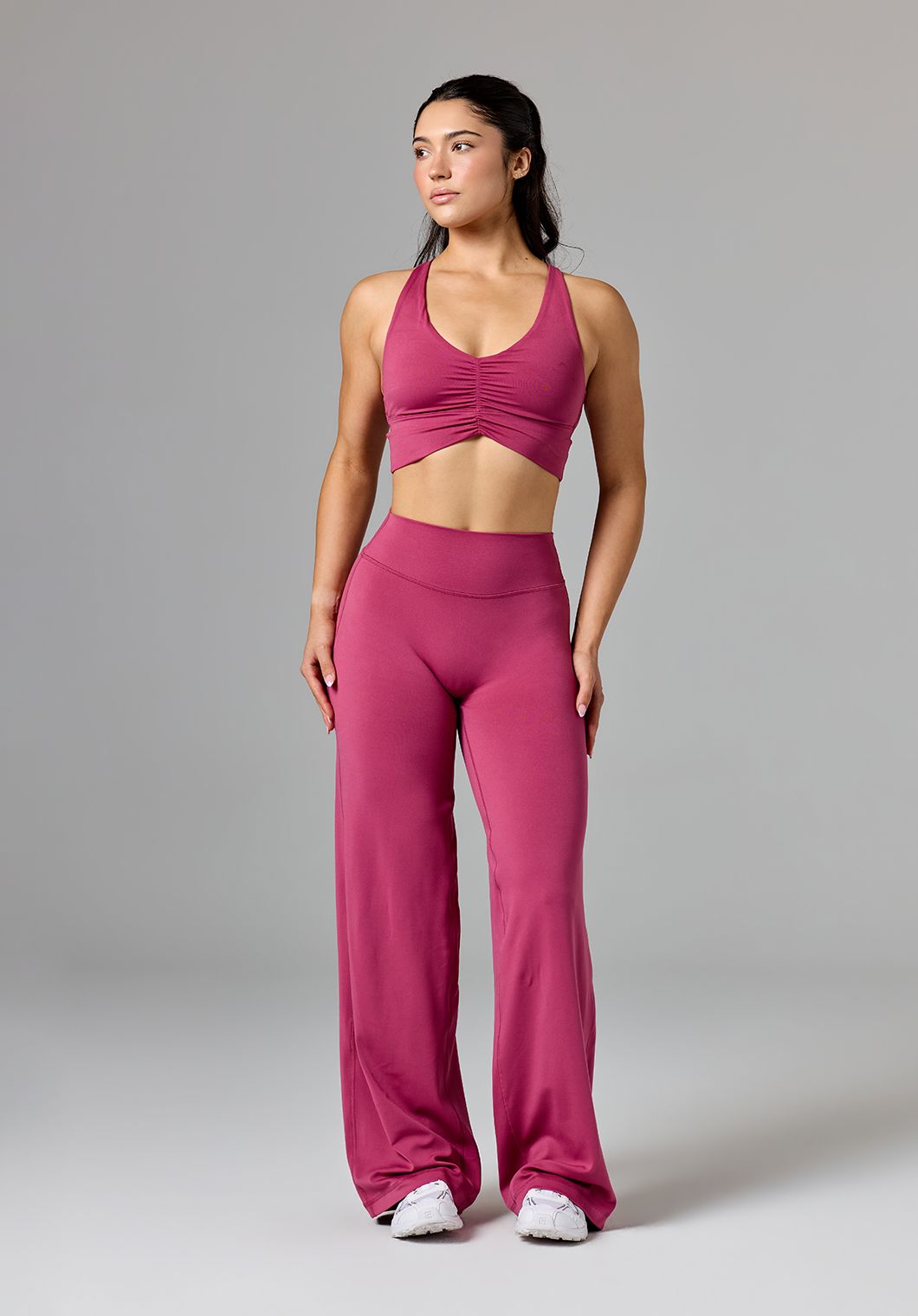 Reluna™ Original Sculptseam® Mid-Rise Straight Leg Pant Regular Raspberry