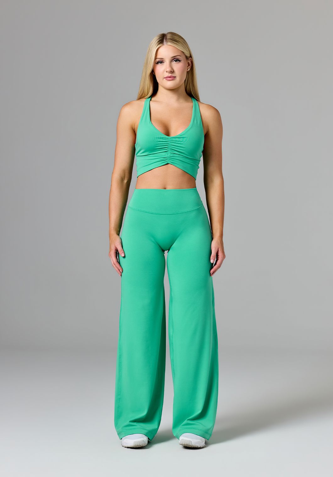 Reluna™ Original Sculptseam® Mid-Rise Straight Leg Pant Short Palm Leaf