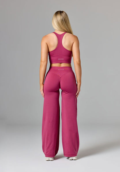 Reluna™ Original Sculptseam® Mid-Rise Straight Leg Pant Short Raspberry