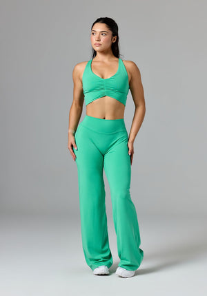 Reluna™ Ruched Sports Bra Palm Leaf
