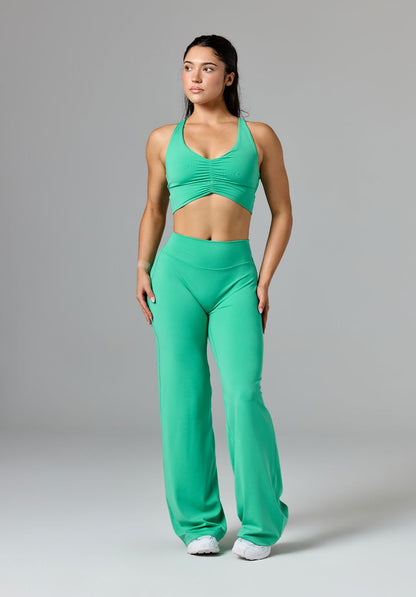 Reluna™ Ruched Sports Bra Palm Leaf