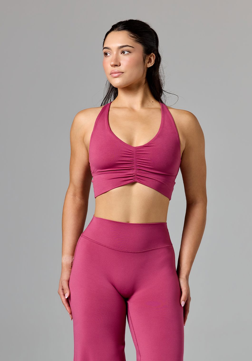Reluna™ Ruched Sports Bra Raspberry