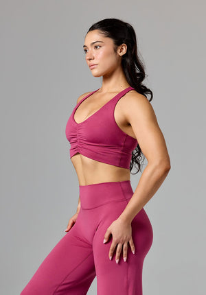 Reluna™ Ruched Sports Bra Raspberry