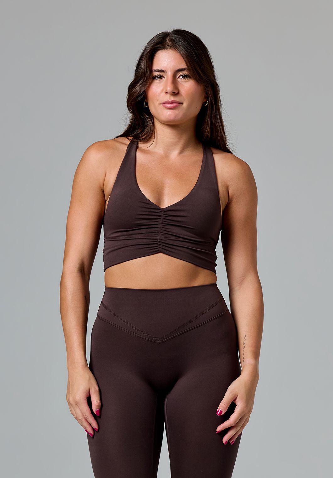 Reluna™ Ruched Sports Bra Espresso
