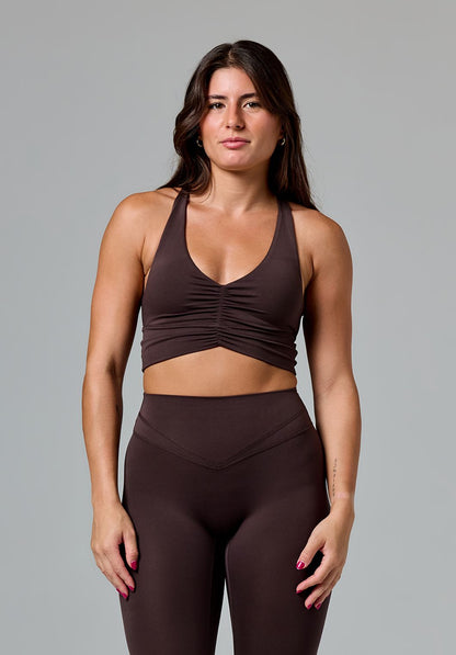 Reluna™ Ruched Sports Bra Espresso