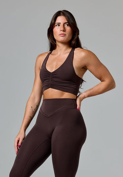 Reluna™ Ruched Sports Bra Espresso