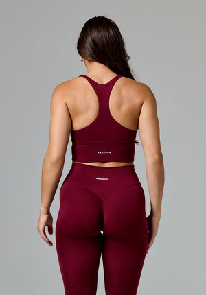 Reluna™ Ruched Sports Bra Red Velvet