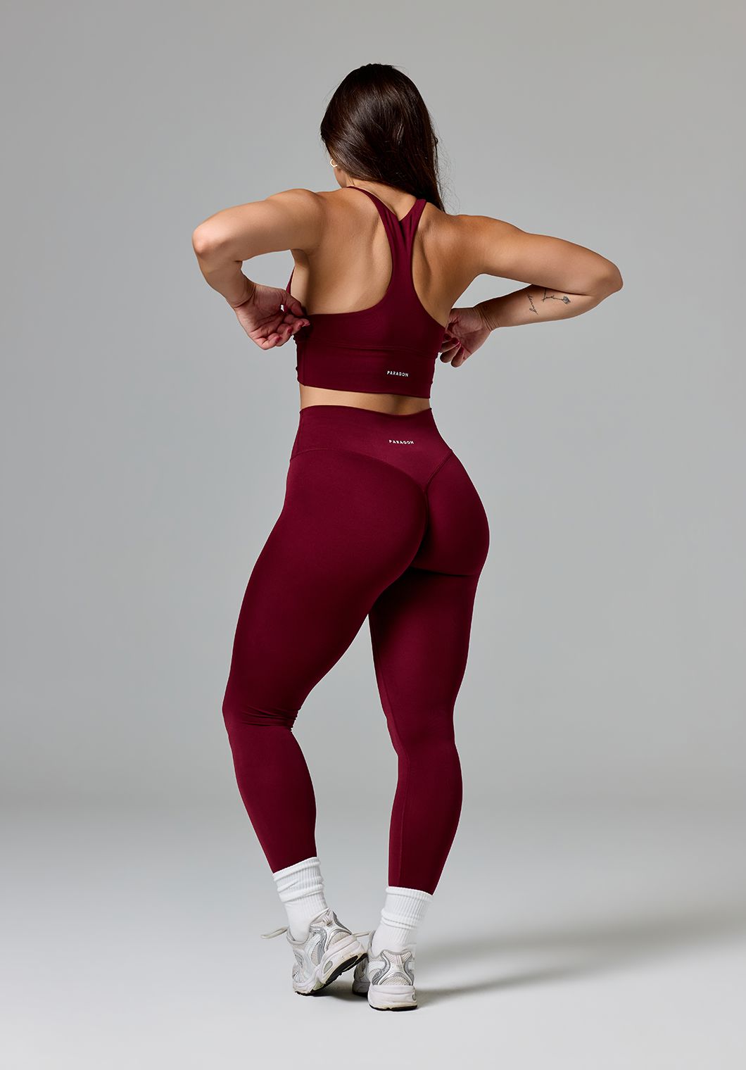 Reluna™ Ruched Sports Bra Red Velvet