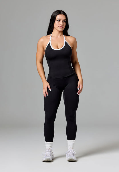Reluna™ SmoothHold™ Contrast Halter Top Black