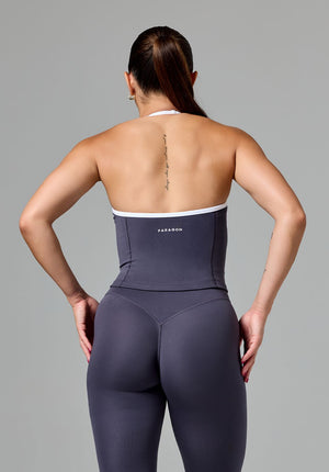 Reluna™ SmoothHold™ Contrast Halter Top Charcoal