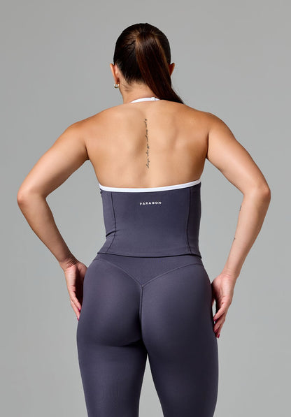 Reluna™ SmoothHold™ Contrast Halter Top Charcoal