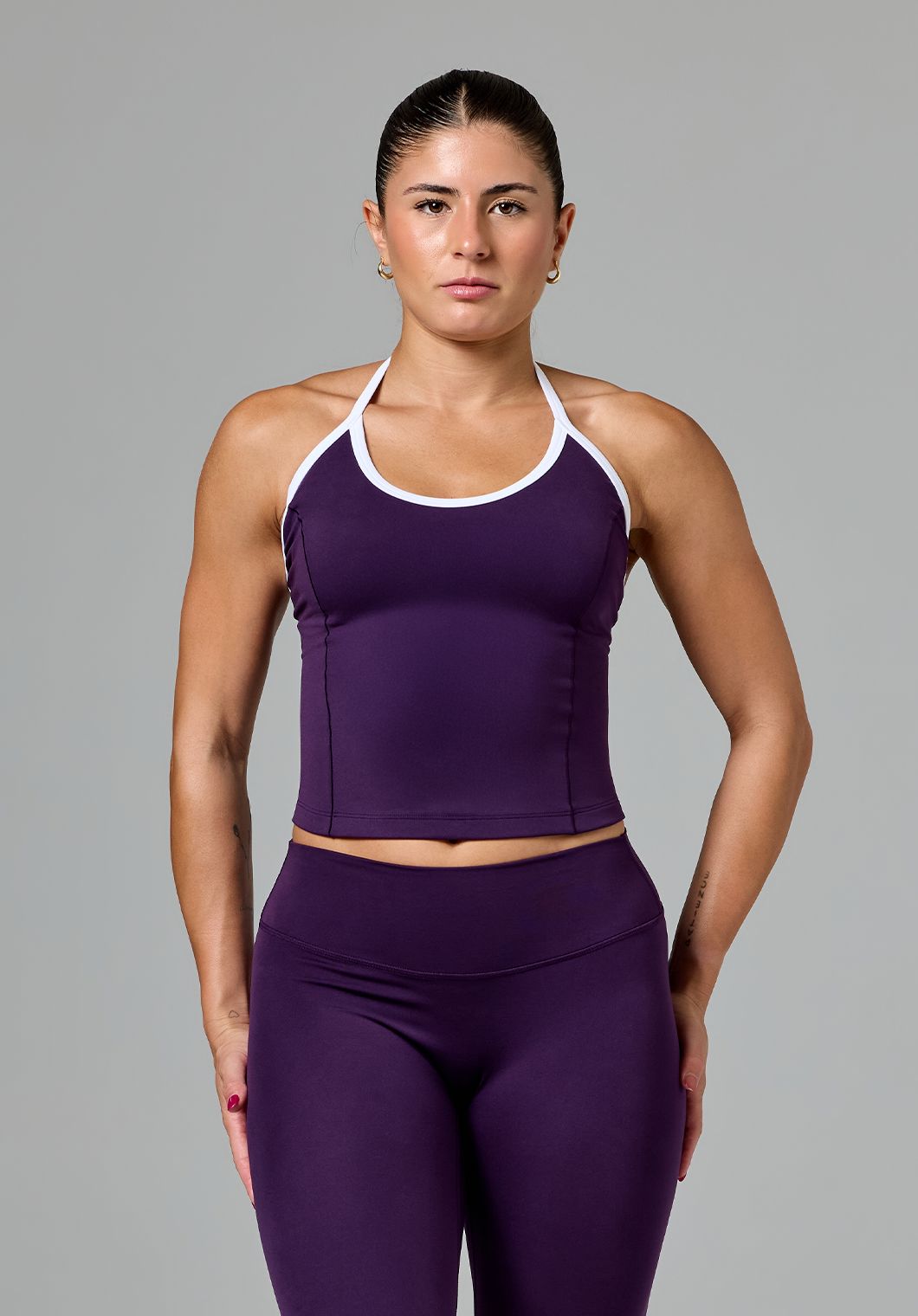 Reluna™ SmoothHold™ Contrast Halter Top Jasmine