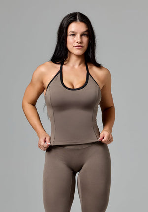 Reluna™ SmoothHold™ Contrast Halter Top Thyme