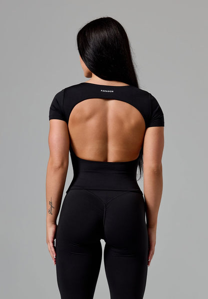 Reluna™ SmoothHold™ Open Back Top Black