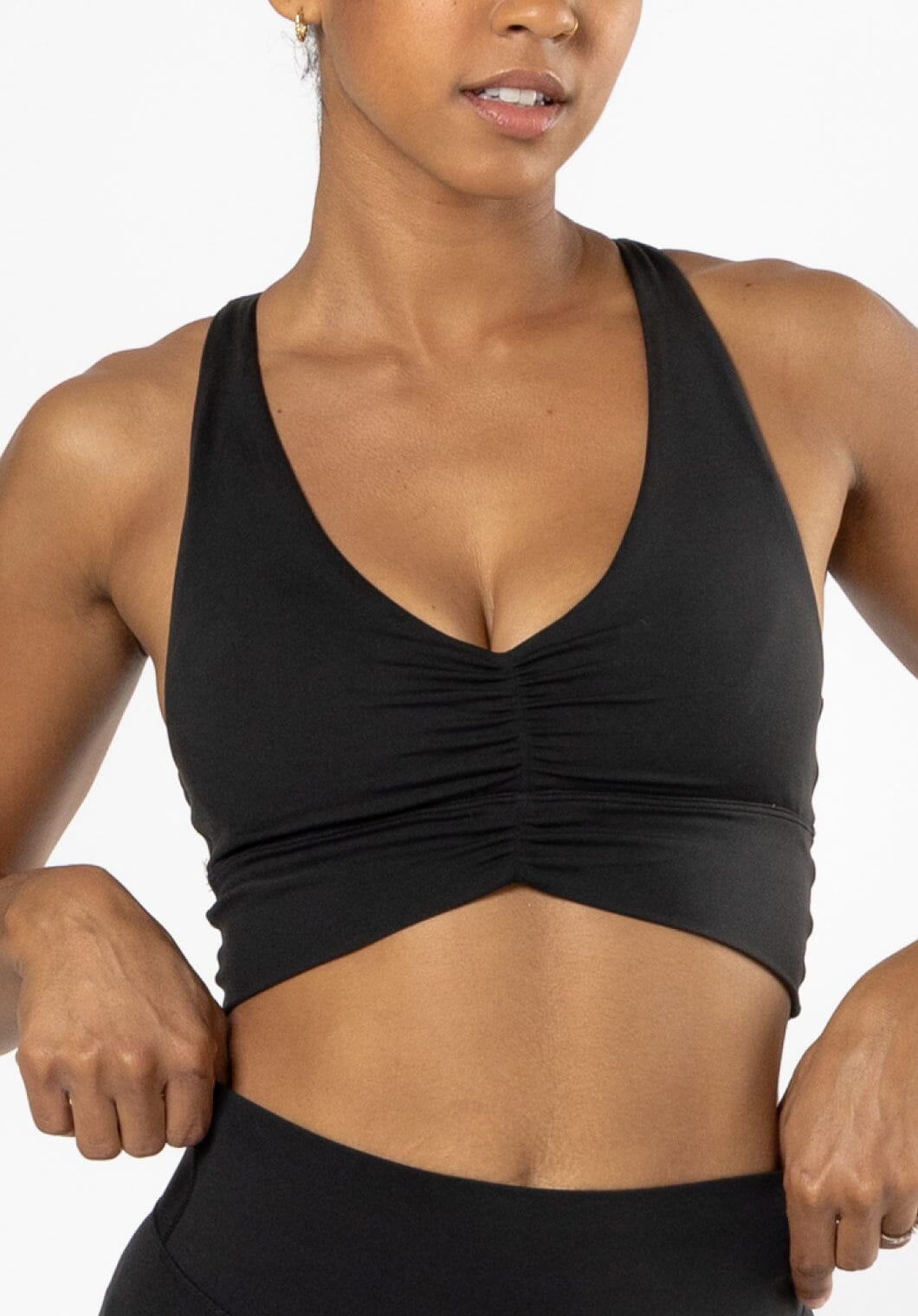 Reluna™ Ruched Sports Bra Black