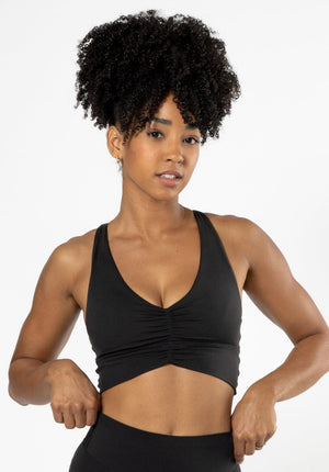 Reluna™ Ruched Sports Bra Black