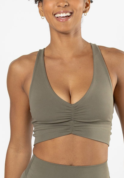Reluna™ Ruched Sports Bra Everglades