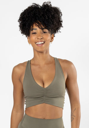 Reluna™ Ruched Sports Bra Everglades