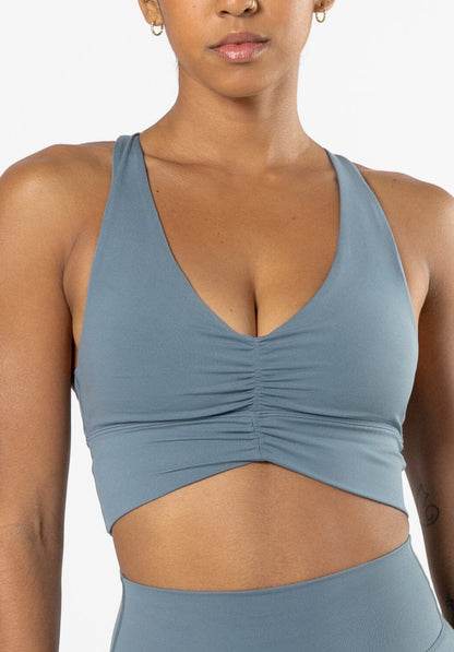 Reluna™ Ruched Sports Bra Slate