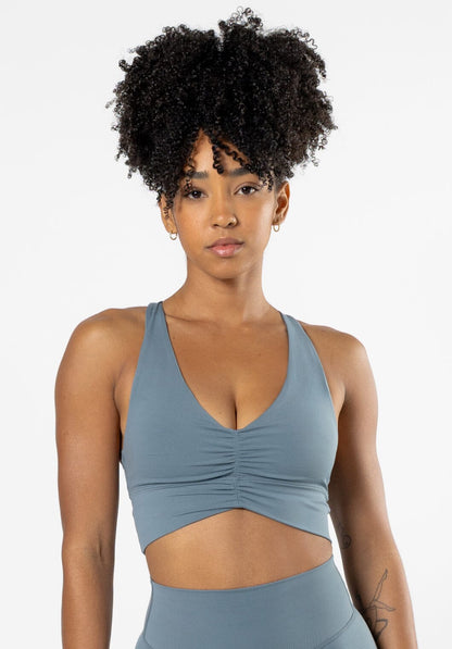 Reluna™ Ruched Sports Bra Slate