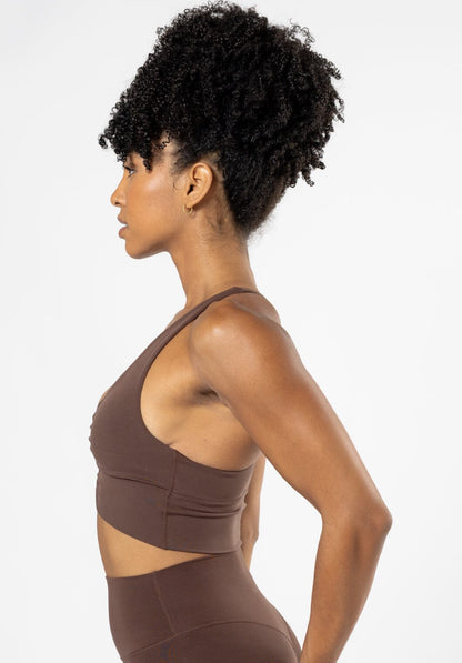 Reluna™ Ruched Sports Bra Walnut
