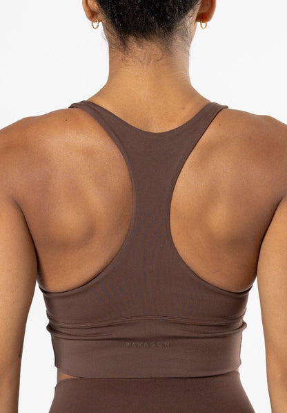 Reluna™ Ruched Sports Bra Walnut