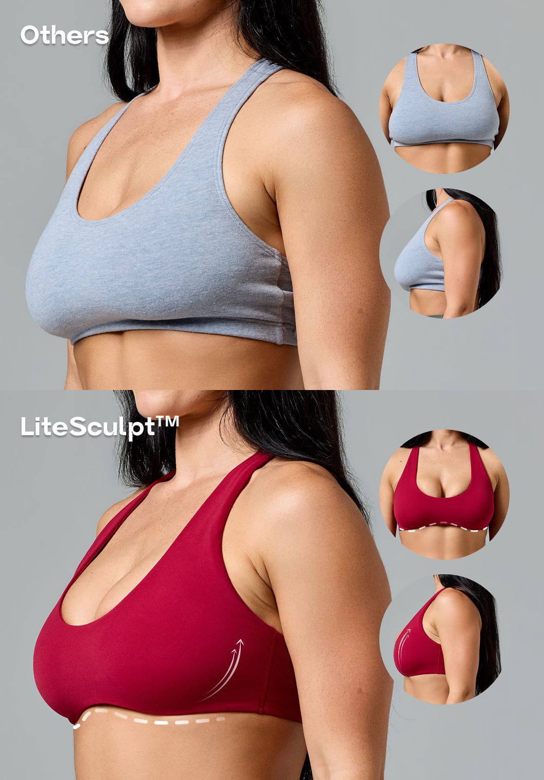 FormLux™ Racerback LiteSculpt™ Sports Bra Black Onyx